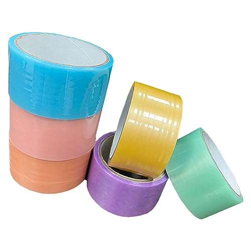 TOPPERFUN 6 Rollen Klebriges Ballband Nano-tape-farben Bastelband Klebeband Kunststoff Aufkleber Für Sommer-design-aufkleber Klebrige Kugeln Bunt Plastik Farbige Kugeln Kind Unruhig von TOPPERFUN