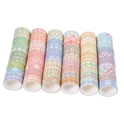 TOPPERFUN 60 Rollen Kariertes Washi Tape Diy Klebeband Dünnes Washi-tape Dekoratives Papierband Washi-tape Dünn Dekoratives Farbiges Klebeband Für Scrapbooking Bastelband Japanisches Papier von TOPPERFUN