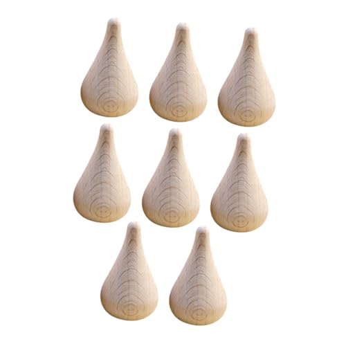 TOPPERFUN 8st Wassertropfen Aus Holz Mikrospielzeug Unvollendete Tropfenfigur Kidcraft-spielset Kinderspielzeug Kinder Diy Wassertropfen Dekorativ Ornamente Fallen Lassen Buche von TOPPERFUN