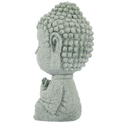 TOPPERFUN Kunsthandwerksskulptur aus Sandstein Buddha Statue Buddha Figuren Zen-Welt-Buddha-Statue Stein Buddha klein Dekor Wohnkultur Sandstein-Buddha-Figur Figur in Buddha-Form Jahrgang von TOPPERFUN