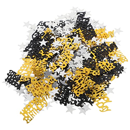 TOPPERFUN Happy Birthday Konfetti Teiliges Dekorative Tischstreuung für Geburtstagsfeiern für Kuchen und Desserttische aus Sicherem Elegantem Schwarz Gold TOPPERFUN Happy Birthday Konfetti Teiliges Dekorative Tischstreuung für Geburtstagsfeiern für Kuchen und Desserttische aus Sicherem Elegantem Schwarz Gold von TOPPERFUN