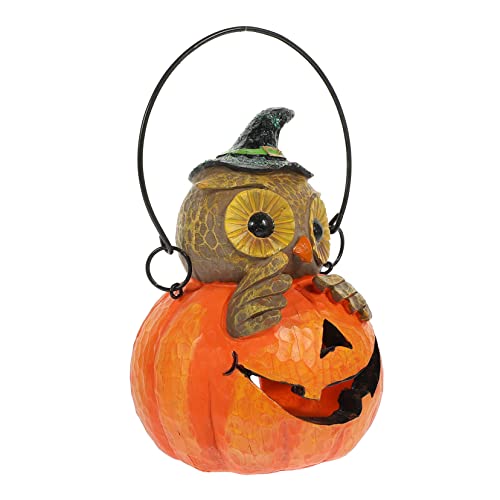 TOPPERFUN Kürbiskopf Eule Partydekoration Außendekorationen Halloween-Kürbis-Ornament Halloween Dekoration Halloween-Dekoration orgien Halloween-Harzhandwerk Basteln für zu Hause von TOPPERFUN