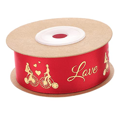 TOPPERFUN Schleife Geschenkbänder Herz-wickelband Exquisites Geschenkband Hochzeits-diy-band Valentinstag Verpackungsband Band Für Valentinstag Dekoratives Blumenband Valentinsband Polyester von TOPPERFUN