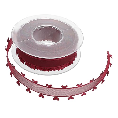 TOPPERFUN Schleife Wickelband favorisieren Tischläufer Glücklich Dekoration Party ribbon bandfeile geschenkverpackung goldhochzeit geschenkpaket Bekleidungsband Geschenkzubehör Polyester rot von TOPPERFUN