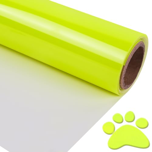 TORC Fluorescein Puff Vinyl Wärmetransfer-Vinyl 30,5 cm x 1,5 m, 3D Fluorescein Puff HTV zum Aufbügeln Vinyl für T-Shirts, DIY HTV-Vinyl für alle Schneidemaschinen, einfach zu schneiden und zu jäten von TORC