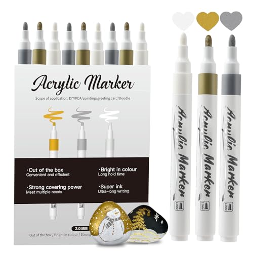 TOSHARE Metallic-Marker, Silber- und Goldfarbstifte von TOSHARE