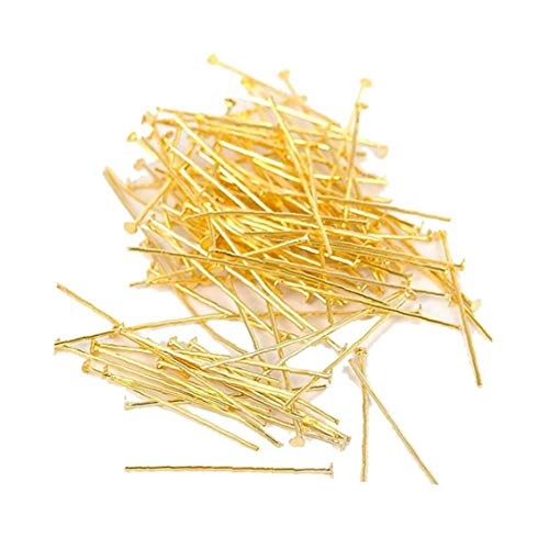 100pcs Überzog Hauptstift Goldene Flach, 20mm Ohrring Headpins Für Schmuckherstellung von TOSSPER