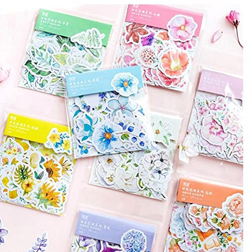 TOSSPER 1pack Blumen-Tagebuch-Aufkleber Kawaii Sticker Für Journal Scrapbooking Tagebuch School Supplies (Random) von TOSSPER