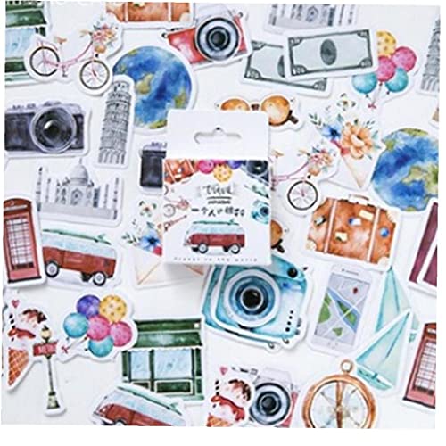 46 Stück Klassische Reise-aufkleber Diy Vintage-scrapbooking Aufkleber Kinder Retro Dekorative Aufkleber Für Tagebuch-protokoll-auflage-briefpapier von TOSSPER