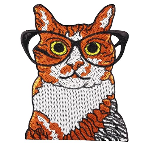 Bügeleisen Auf Patches Pailletten Katze Nähen Auf Patches Bestickte Applikation Für Diy Kleidung Rucksäcke Jacken von TOSSPER