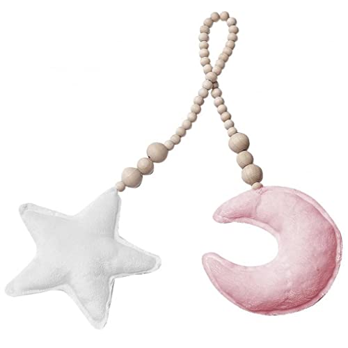 Moon Star Holzperlen Wandbehang Ornamente Dekorationen Kinderzimmer Dekor Fotografie Requisiten von TOSSPER