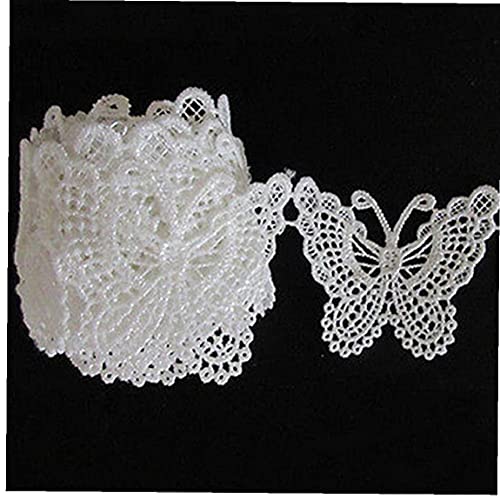 TOSSPER 1m Weinlese-weiße Spitze-Band-Hochzeit Trim Stickerei Applique Kleidung Sewing Craft Accessories von TOSSPER