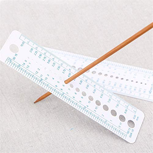 TOSSPER 2 Stück Kunststoff-stricknadel-lehre Zoll Lineale Zu Startseite DIY Weaving Werkzeugs 2-10mm Sie Uk Größen Design Machthaber von TOSSPER