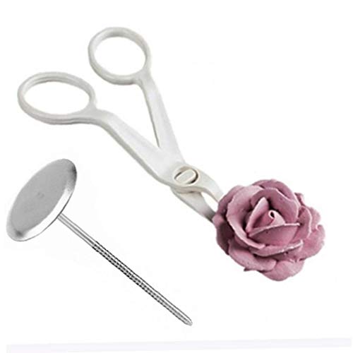 TOSSPER 2pcs / Set Kuchen-Blumen-Nagel-Blumen-Lifters, Piping Blumen-Schere Kuchen-Kuchen-dekor Werkzeuge Für Icing Blumen Dekoration Backen von TOSSPER