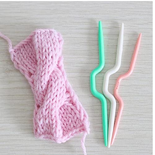 TOSSPER 3 Größe Stichhalter Set, Curved Häkelnadeln Knitting Stitch-Halter Garn Nadeln Weaving Werkzeug Für DIY Craft Sweater Blanket Schal Twist Nähzubehör von TOSSPER