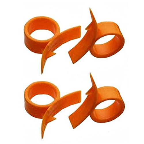 TOSSPER 4pcs Orange Schäler Kunststoff Runde Citrus Peel Remove Werkzeug Fruchthaut Slicer Für Lemon Shaddock von TOSSPER