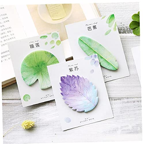 TOSSPER Natural Plant Blatt Notizblock Haftnotizen Papier-Aufkleber Kawaii Briefpapier Scrapbooking Aufkleber Nachricht Schreiben Notizblock von TOSSPER