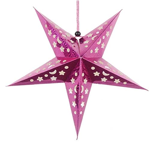 TOSSPER Papierstern Laternen Lampenschirm Papierstar Light Shade Weihnachtsstern Hängende Dekorationen Für Home Hochzeit Weihnachten Urlaub Party (zufällige Farbe) von TOSSPER