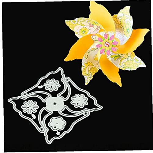 TOSSPER Zerspanung Die 3D Windmühle Blume Stencils Spinner Fan Embossing Folder DIY Windrad Vorlage Für Scrapbook Kartenherstellung von TOSSPER