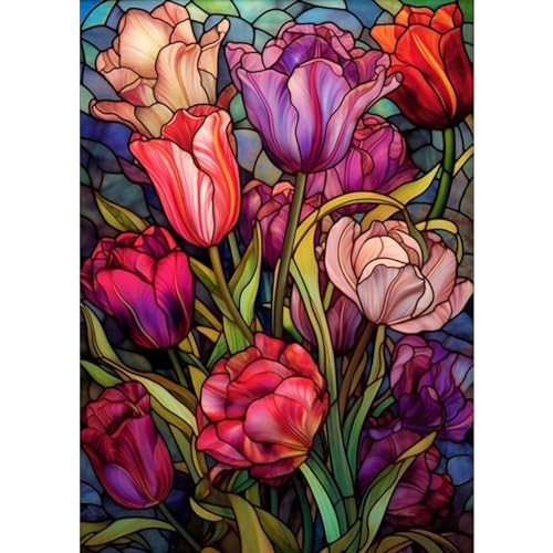 TOSTOG 5D Blumen Diamond Painting für Erwachsene,Blumen Diamant Painting Kits Bilder,Diamant Malerei DIY Diamond Painting Bilder Set 30x40cm für Wanddekor von TOSTOG