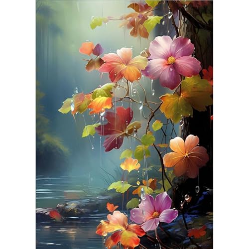 TOSTOG 5D Diamond Painting für Erwachsene,Diamant Painting Kits Bilder,Blumen Diamant Malerei DIY Diamond Painting Bilder Set 30x40cm für Wanddekor von TOSTOG