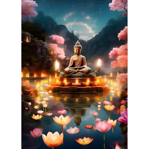 TOSTOG 5D Diamond Painting für Erwachsene,Diamant Painting Kits Bilder,Buddha Statue Diamant Malerei DIY Diamond Painting Bilder Set 30x40cm für Wanddekor von TOSTOG