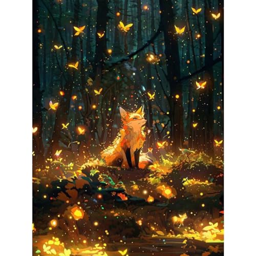 TOSTOG 5D Diamond Painting für Erwachsene,Fuchs Diamant Painting Kits Bilder,Diamant Malerei DIY Diamond Painting Bilder Set 30x40cm für Wanddekor von TOSTOG