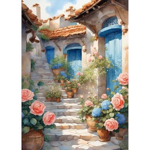 TOSTOG 5D Diamond Painting für Erwachsene,Haus Diamant Painting Kits Bilder,Karikatur Diamant Malerei DIY Diamond Painting Bilder Set 30x40cm für Wanddekor von TOSTOG