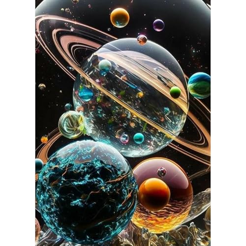 TOSTOG 5D Diamond Painting für Erwachsene,Kristallplanet Diamant Painting Kits Bilder,Diamant Malerei DIY Diamond Painting Bilder Set 30x40cm für Wanddekor von TOSTOG