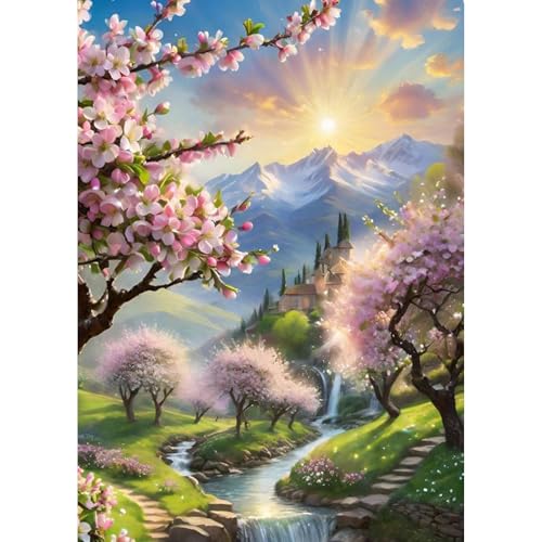 TOSTOG 5D Diamond Painting für Erwachsene,Landschaft Diamant Painting Kits Bilder,Landschaft Diamant Malerei DIY Diamond Painting Bilder Set 30x40cm für Wanddekor von TOSTOG