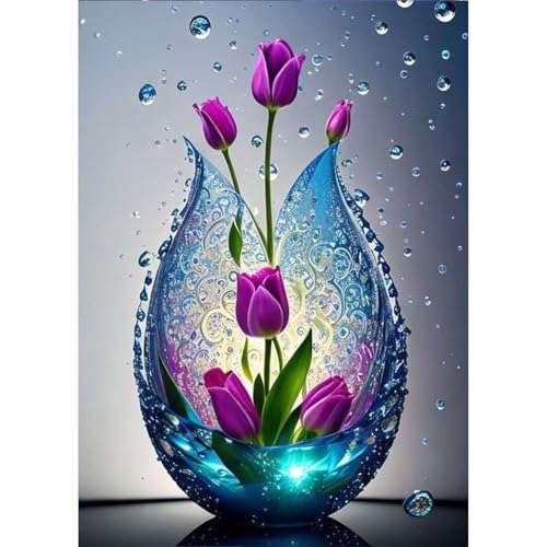 TOSTOG 5D Diamond Painting für Erwachsene,Tulpe Diamant Painting Kits Bilder,Diamant Malerei DIY Diamond Painting Bilder Set 30x40cm für Wanddekor von TOSTOG