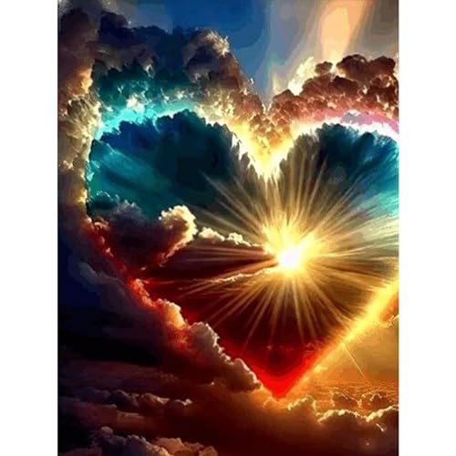 TOSTOG 5D Diamond Painting für Erwachsene,Wolken der Liebe Diamant Painting Kits Bilder,Diamant Malerei DIY Diamond Painting Bilder Set 30x40cm für Wanddekor von TOSTOG