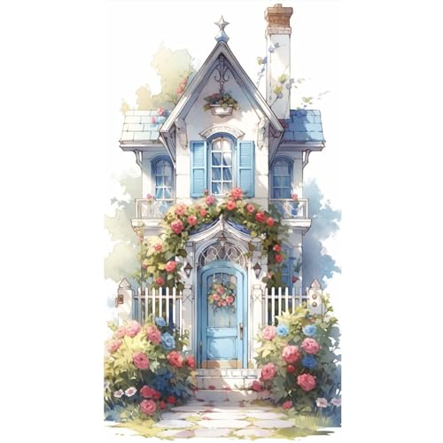 TOSTOG 5D Großes Diamond Painting für Erwachsene 70x40cm,Haus und Blumen Diamant Painting Kits Bilder,Diamant Malerei DIY Diamond Painting Bilder Set für Wanddekor von TOSTOG