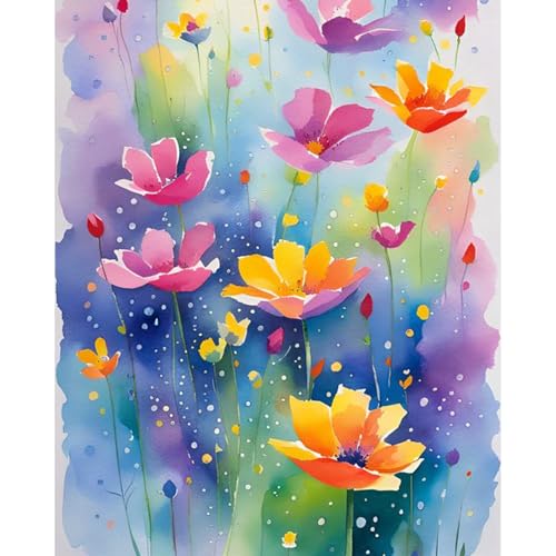 TOSTOG Malen Nach Zahlen Erwachsene,Acrylmalerei Set mit Pinseln und Farben,Blumen DIY Handgemalt Ölgemälde Kit Paint by Numbers Adult Beginner,Hause Dekoration Verwendet Werden 40X50CM von TOSTOG