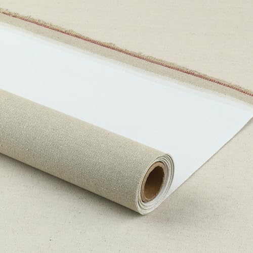 Leinwand auf Rolle Leinen -500 g/m² Leinen Maltuch Breite 108cm Leinwandrolle 3M von TOUROCMONT