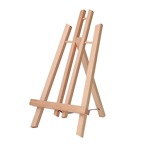 Tischstaffelei aus Buchenholz 40 cm hoch Staffelei Holzstaffelei Mini Staffelei Kinder Staffelei Klappbar Und Höhenverstellbar von TOUROCMONT