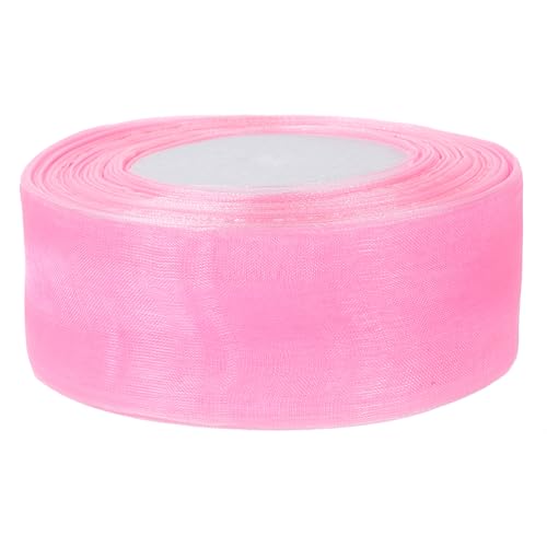 Chiffon-wickelband Bänder Zum Basteln Durchsichtiges Tüllband Durchsichtiges Glitzerband Schwarzes Band Zur Trauer Schwarzes Organzaband Schwarzes Transparentes Band Dekorband Rosa TOVINANNA von TOVINANNA