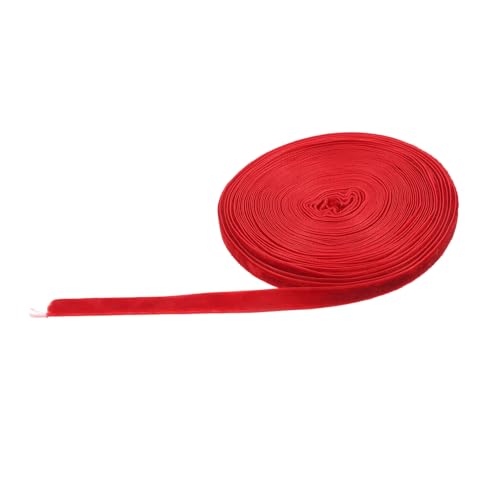 TOVINANNA 1 Rolle Geschenkband Aus Flanell Verpackungsband Für Band Zum Basteln Weihnachtsband Paketband Für Handwerk Party-verpackungsband Schleifenband Packband Rot Polyester von TOVINANNA