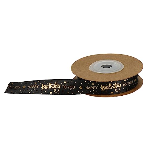 TOVINANNA 1 Rolle Schleife ribbon bandfeile Seidenbänder unregelmäßig Spitzenband Körbe hochzeitsgeschenk Schmuck verpacken alles zum geburtstag für sie bänder Polyester Black von TOVINANNA