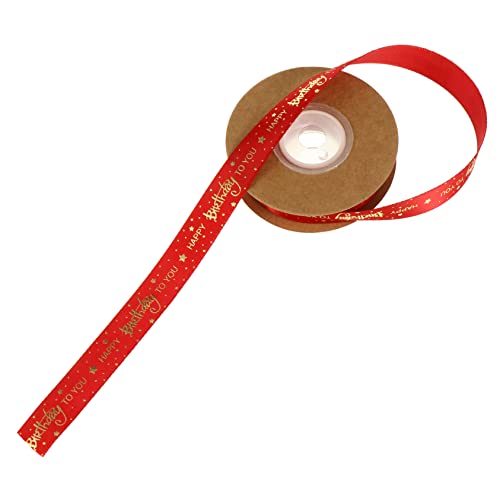 TOVINANNA 1 Rolle Schleife ribbon bandfeile pailettenband geschenkband Jubiläumsband orangefarbenes Band Korb hochzeitsgeschenk geburtstag Geschenkbänder Seidenband Polyester rot von TOVINANNA