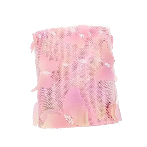 TOVINANNA 1 Rolle Schmetterlingsband seidenband ribbon bandfeile handwerkskunst stoffgürtel craft Stich Kleidung Bausatz Streifen Maschine Band für DIY Nähen trimmen Nähband Polyester Rosa von TOVINANNA