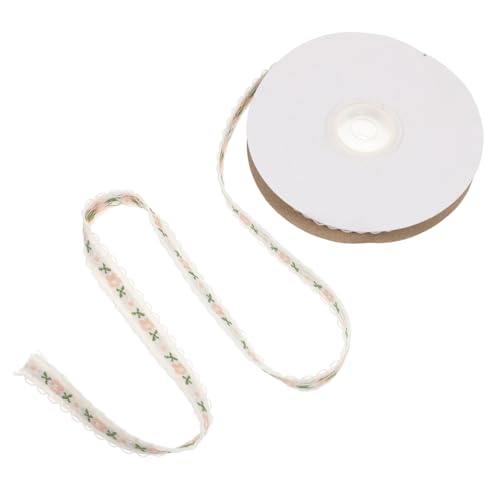 TOVINANNA 1 Rolle Spitzen-Stickband blumenmuster geschenkband Dekoratives Band Geschenkverpackungsband DIY Dekorationsband Blumenbänder Blumenverpackungsbänder Packband Polyester Weiß von TOVINANNA