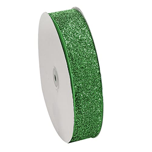 TOVINANNA 1Stk Hochzeitsband hochzeitsdekoration wedding decoration verpackung party dekoration Urlaubsdekoration Bänder Grün geschenkband Glitzerband mehrfarbiges Band Green von TOVINANNA