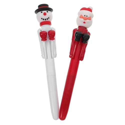 TOVINANNA 2Pcs Weihnachtsballpoint Stift Weihnachtsgeschenke Weihnachtsflecken Stifte Neuheit Stift Pompom Kugelschreiber Halloween Kugelschreiber Neuheit Kugelschreiberstifte von TOVINANNA