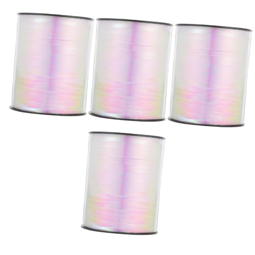 TOVINANNA 4 Rollen Regenbogenband ribbon bandfeile ziehschleifenband geschenksband geschenkband metallisches Kräuselband schillerndes Geschenkpapier Hochzeitsband dekoratives Band pp von TOVINANNA