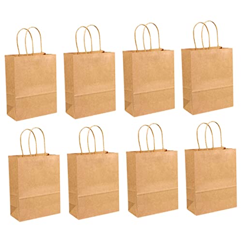 TOVINANNA 50 Stück Geschenktüte schulranzen schuletui lebensmitteltüten geschenkbeutel papiersäcke paper bags Partytasche Kraftpapiertüten dekorative Papiertüte Behälter aus Kraftpapier von TOVINANNA