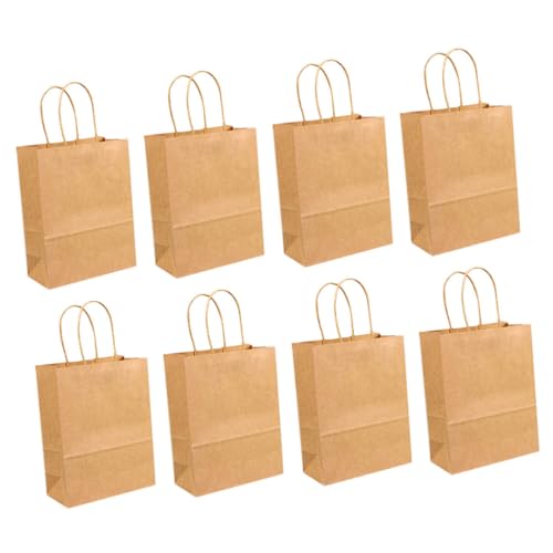 TOVINANNA 50 Stück Partytasche Kraftpapiertüten Dekorative Papiertüte Geschenktüte Behälter Aus Kraftpapier Yellow von TOVINANNA