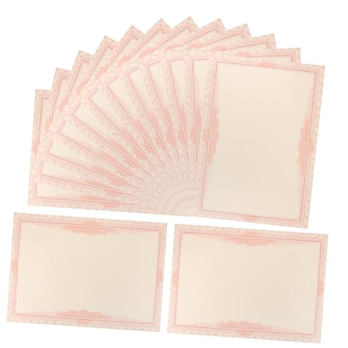 TOVINANNA 50Pcs Zertifikat Innenpapier Zertifikat Papier Druckpapier Diplom Cardstock Award Zertifikate Buchstaben Größe Blank Papier Diplompapier Stamm Pergamentpapier Zum Drucken Rot von TOVINANNA