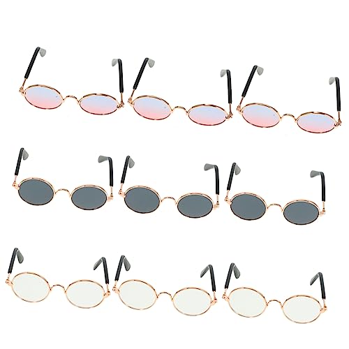 36 STK Gläser Puppenbrille für Kinder Mini-Brille Puppe Verkleidet Brille doll Accessories kindergeburtstags mitgebsel Kinder Puppenbrille modische Brillendekore Metall TOYANDONA von TOYANDONA