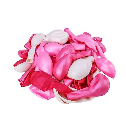 50 Stück Latexballon Ballon für Kinderspaß geburtstagsfeier luftballons dekor Hochzeitsballons ballonie kidsballonie Ballon für die Hochzeit Perlmutt glänzender Ballon Rosa TOYANDONA von TOYANDONA